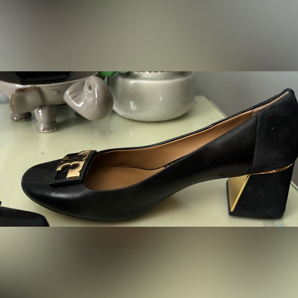 Tory Burch Reva black leather Heels - Picture 7 of 9